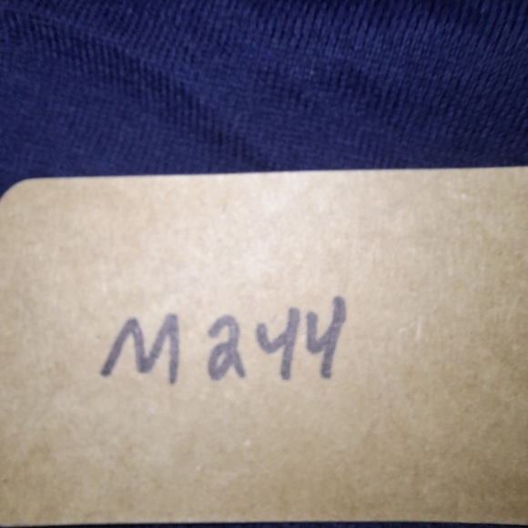 Jared Lang Men's Blue 100% Cotton V-Neck Sweater In A Size Medium. EUC - Picture 8 of 9